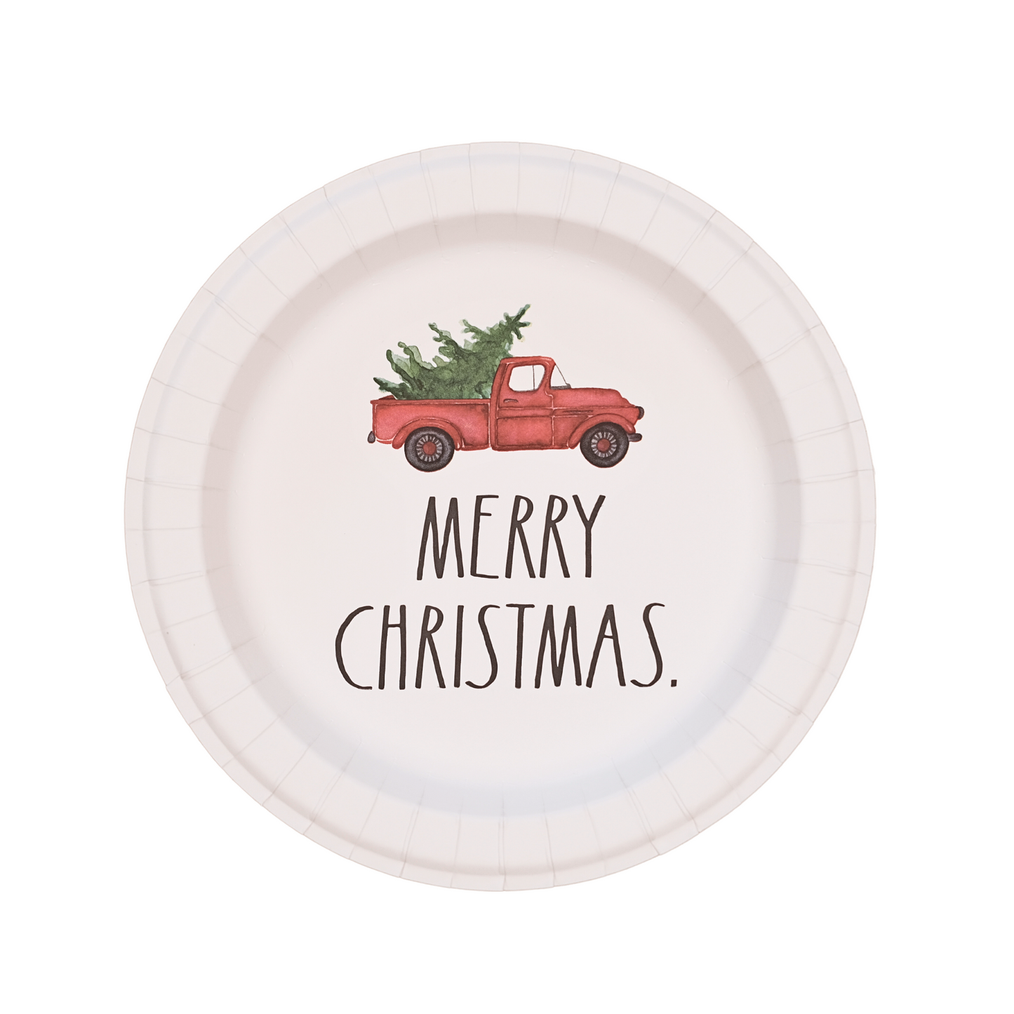 Merry Christmas Paper Plates (Set of 12)