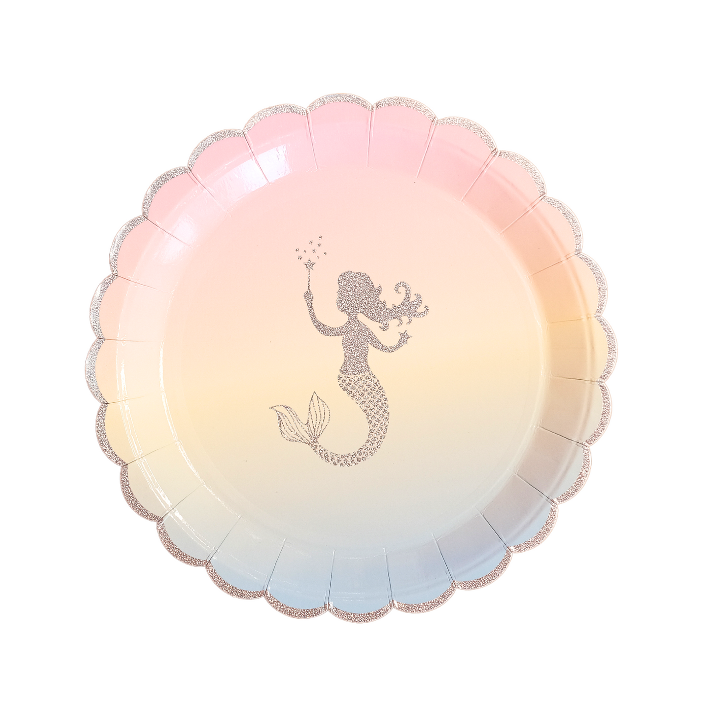 Mermaid Rainbow Paper Plates (Set of 8)