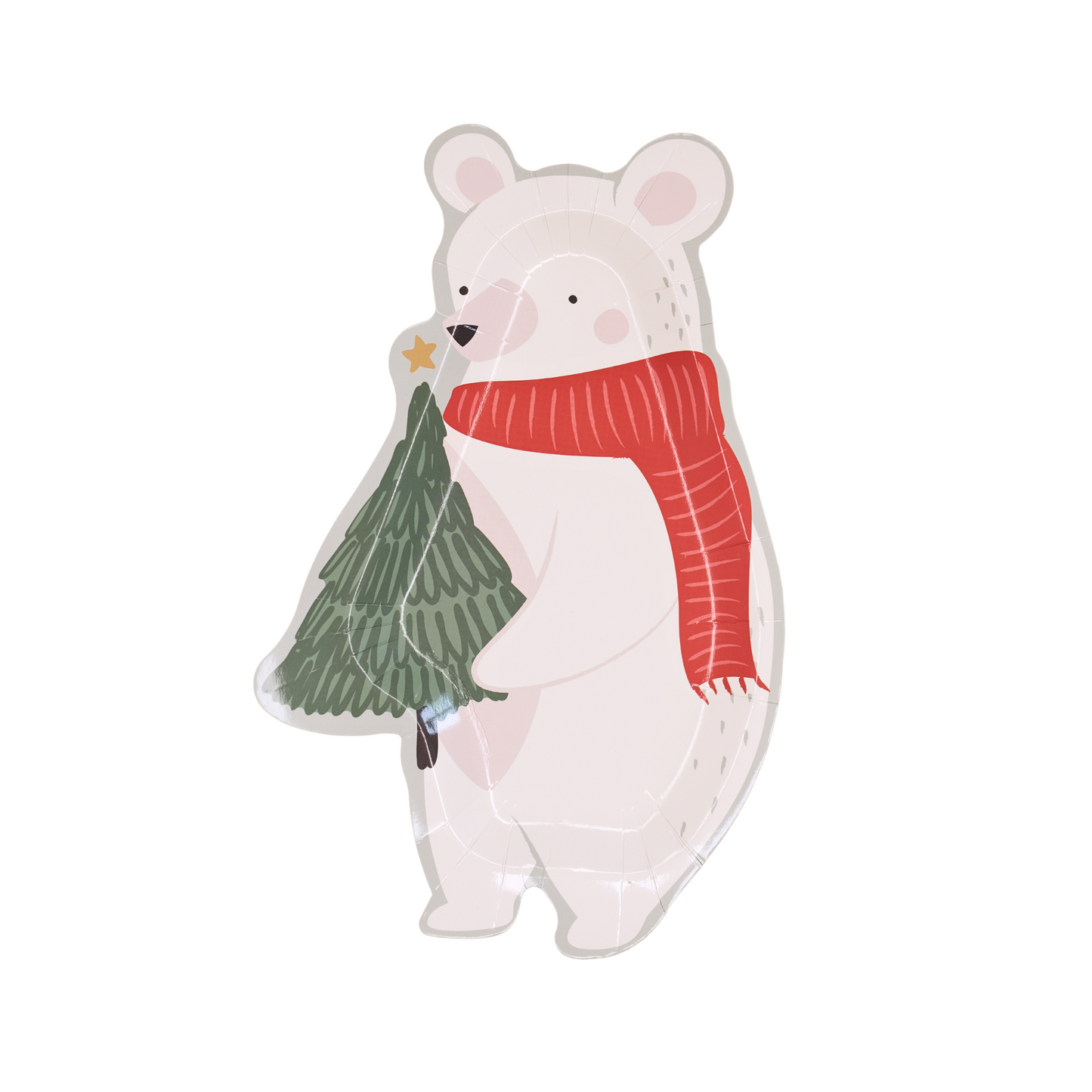 Polar Bear-Shaped Paper Plates (Set of 10)