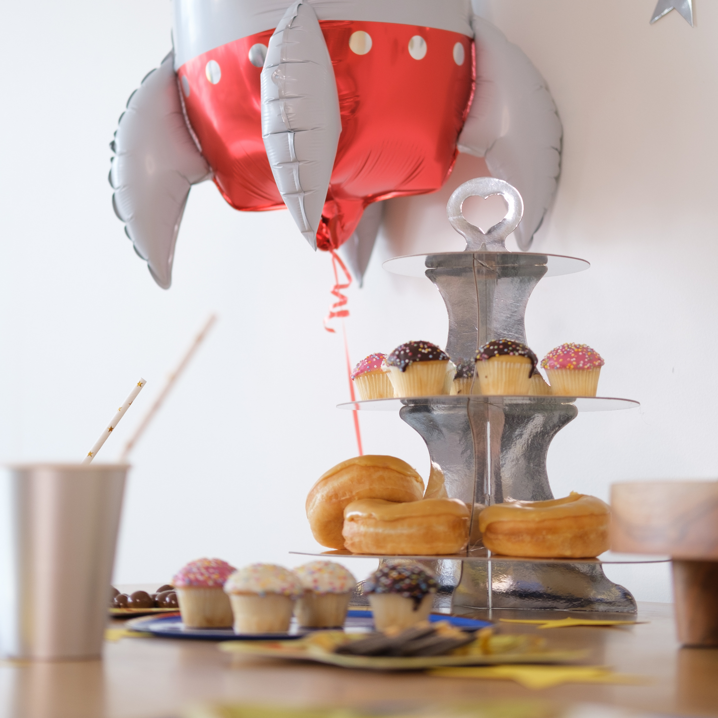 Silver Three Tiers Cake Stand