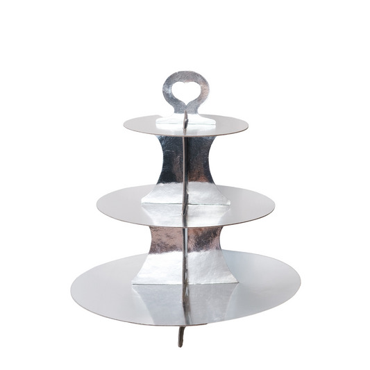 Silver Three Tiers Cake Stand