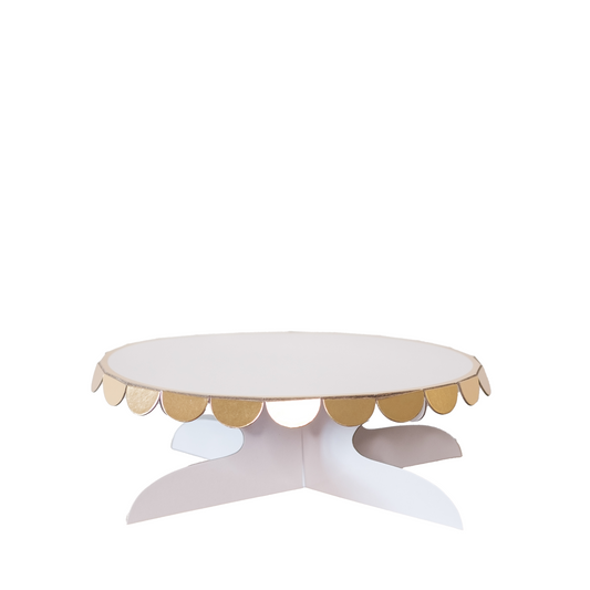White Single Tier Cake Stand