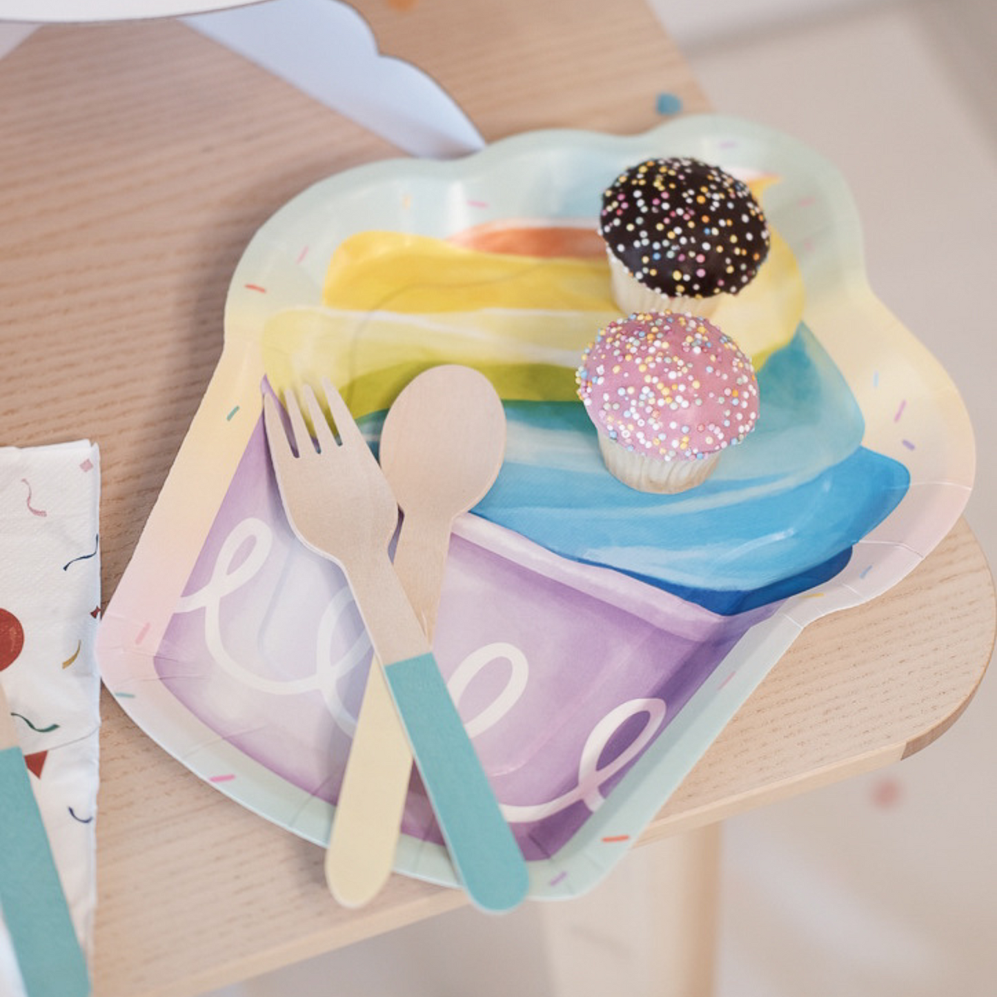 Yellow Wooden Cutlery