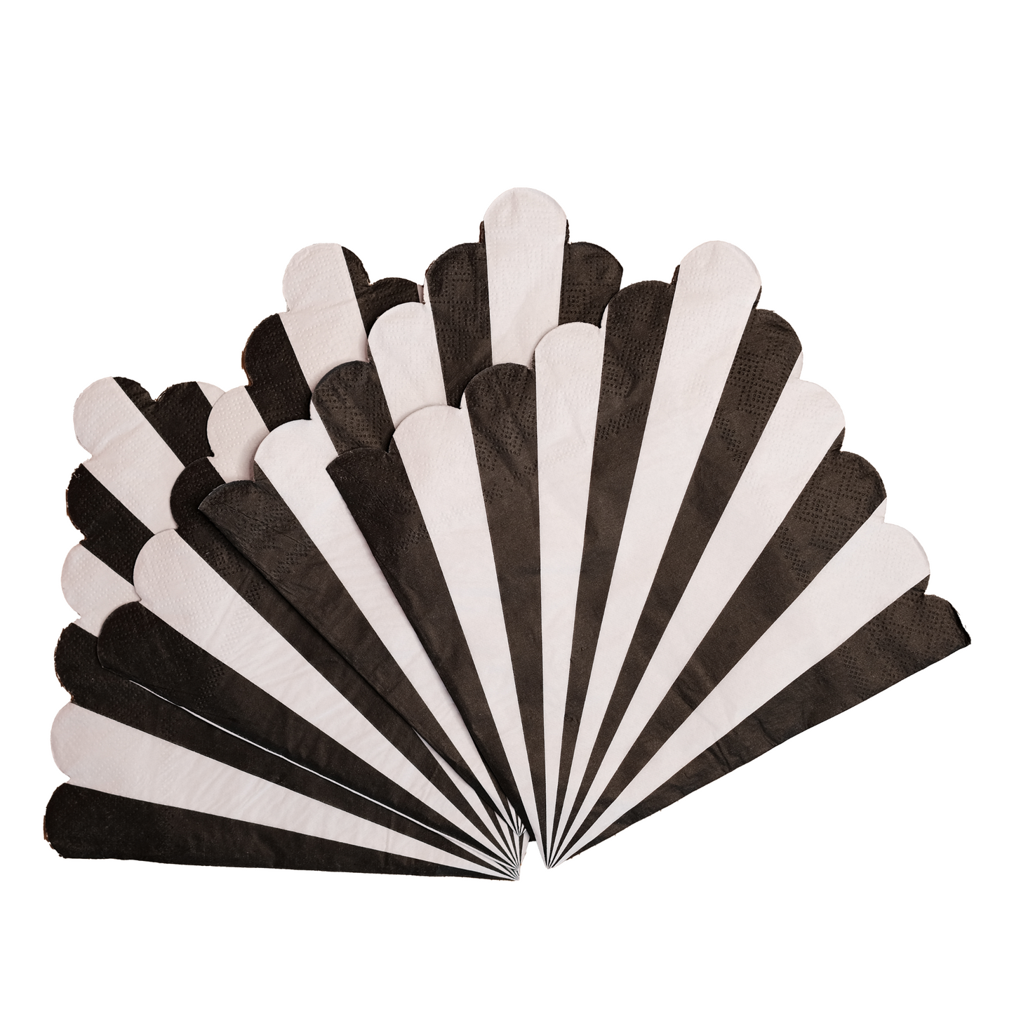 Black and White Striped Napkins (Set of 20)