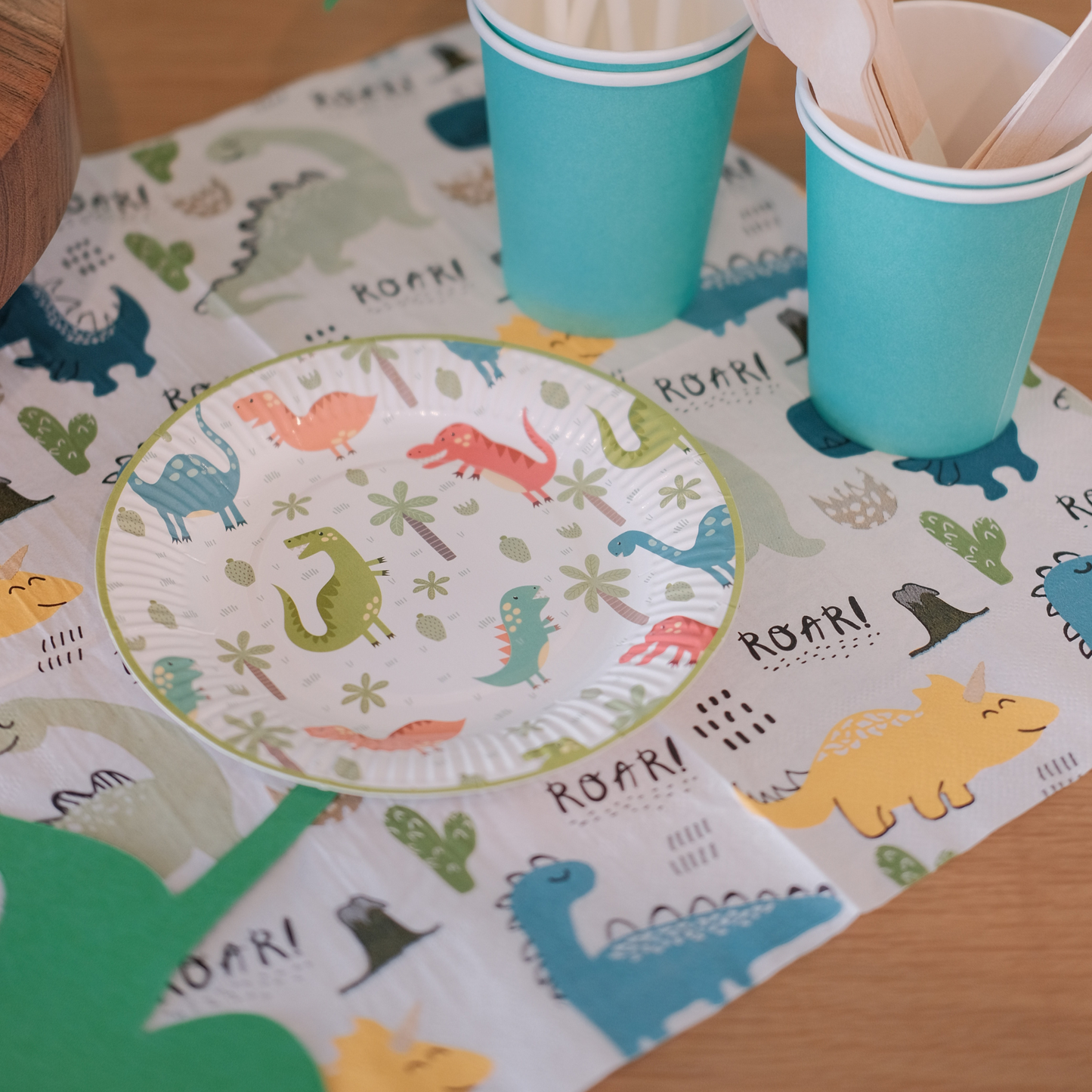 Dinosaur Patterned Napkins (Set of 20)