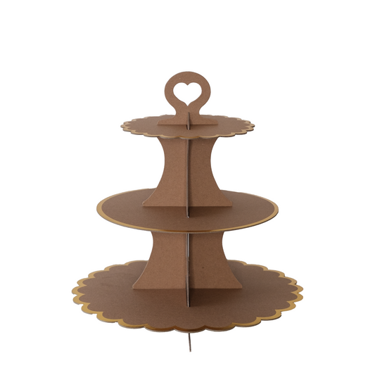 Kraft Brown Three Tiers Cake Stand