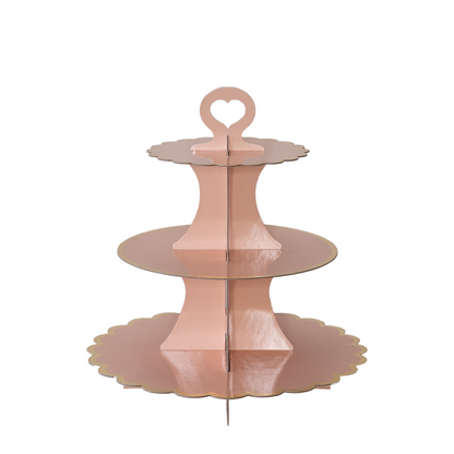 Pink Three Tiers Cake Stand