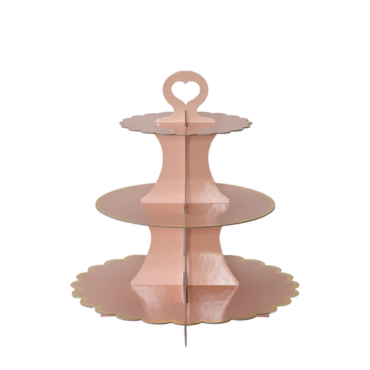 Pink Three Tiers Cake Stand