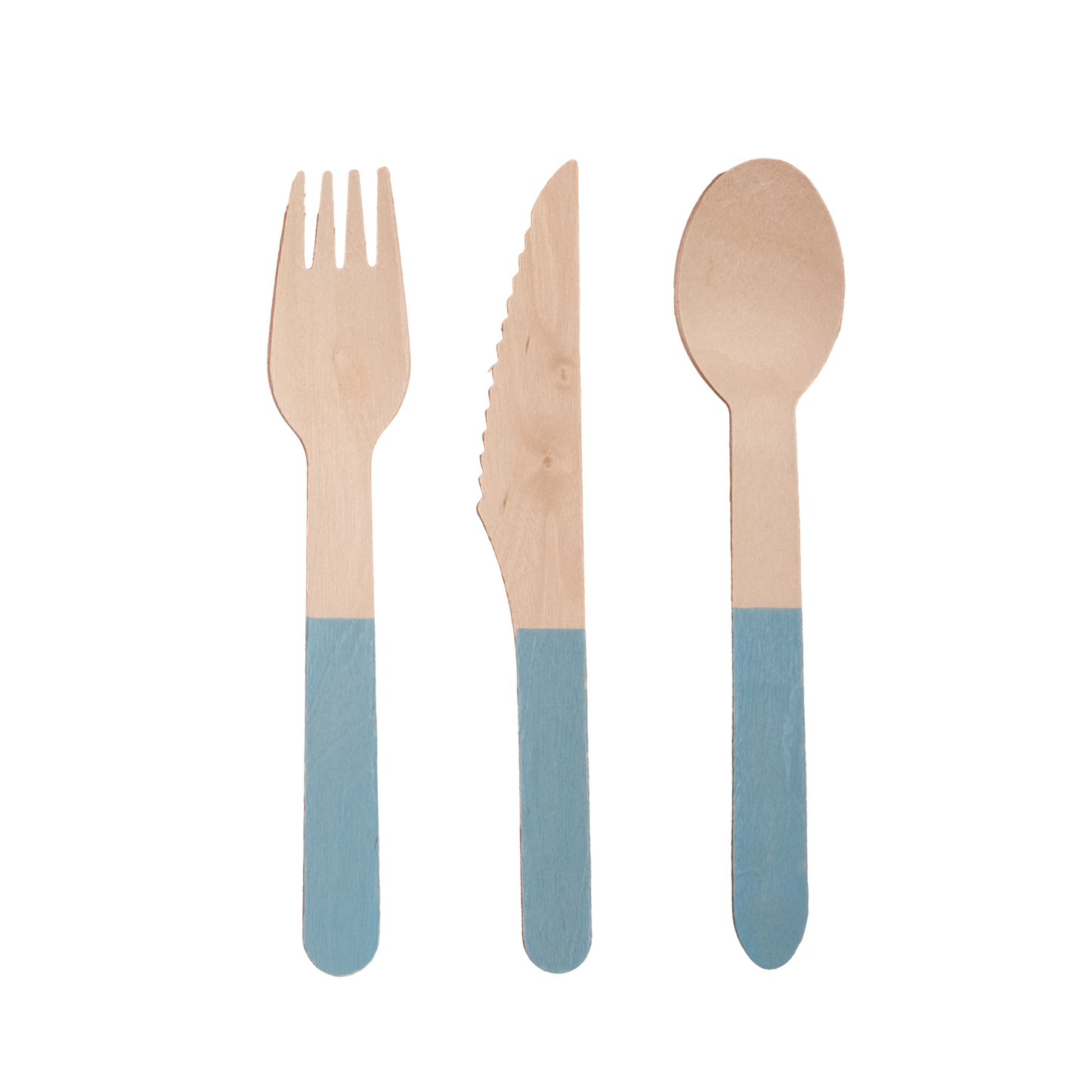 Blue Wooden Cutlery