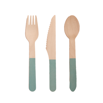 Mint Green Wooden Cutlery