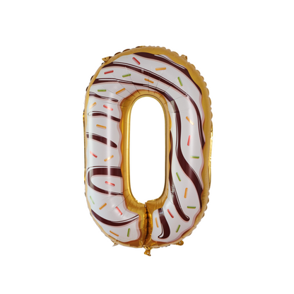 Donut Number Foil Balloon