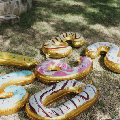 Donut Number Foil Balloon