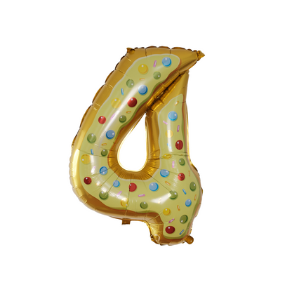 Donut Number Foil Balloon