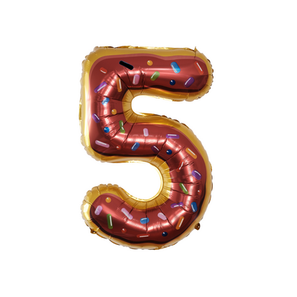 Donut Number Foil Balloon