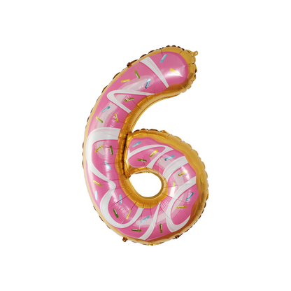 Donut Number Foil Balloon