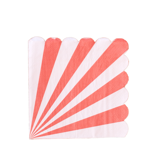 Red and White Striped Napkins (Set of 20)