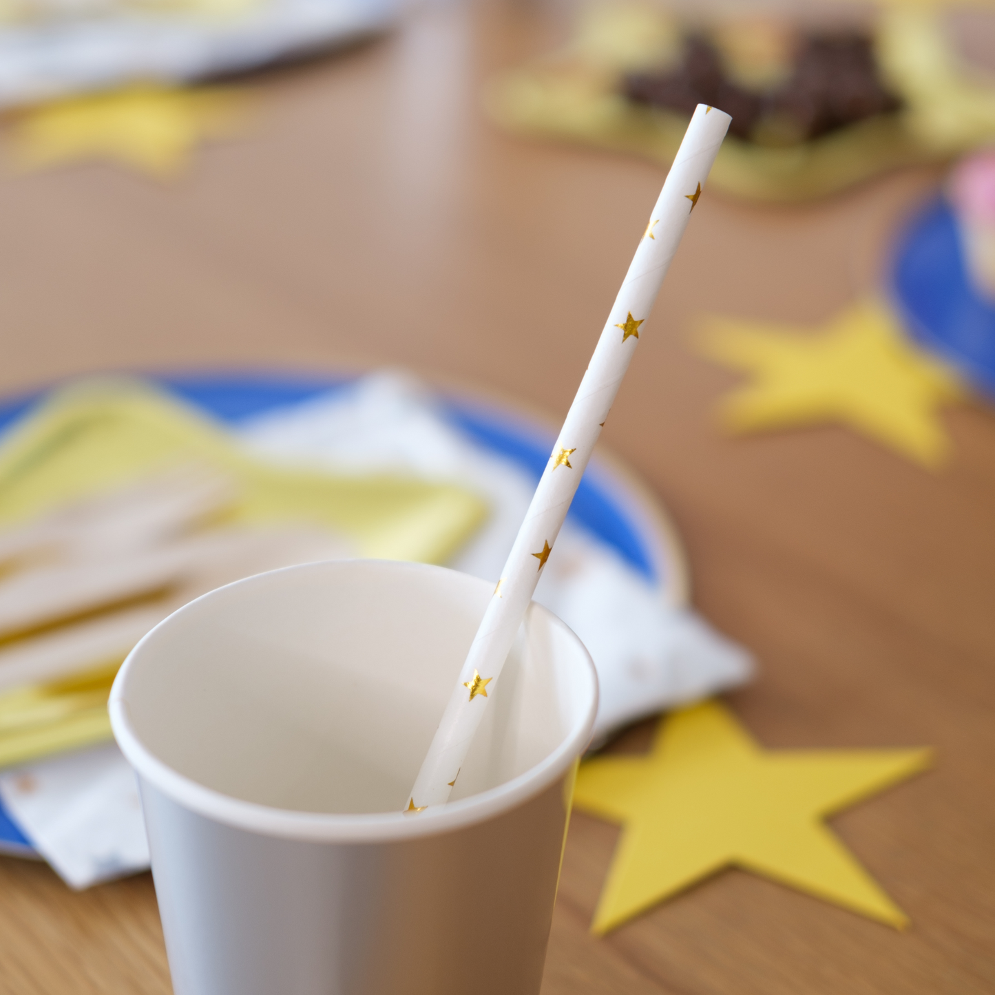 Gold Star Paper Straw